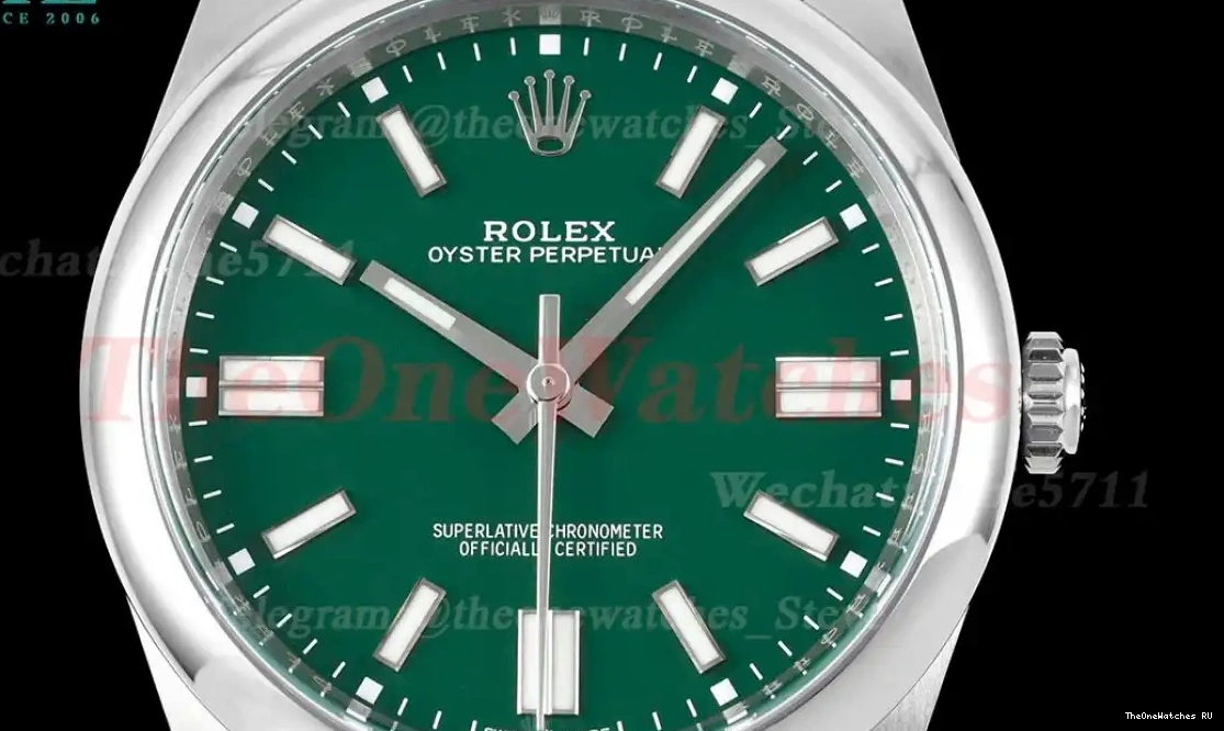 Stk Oyster SS 124300 VR3230 SS Clean 41mm Green Perpetual 0413